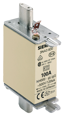 SIEMENS 3NA3830 NH-BIÇAKLI SİGORTA BUŞONU 100A BOY 000 21MM