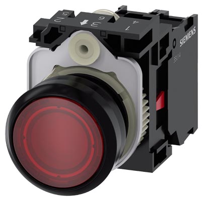 3SU1102-0AB20-1CA0 Işıklı Buton 24 AC/DC