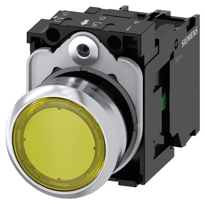 3SU1152-0AB30-1BA0 Işıklı Buton Sarı 24 AC/DC