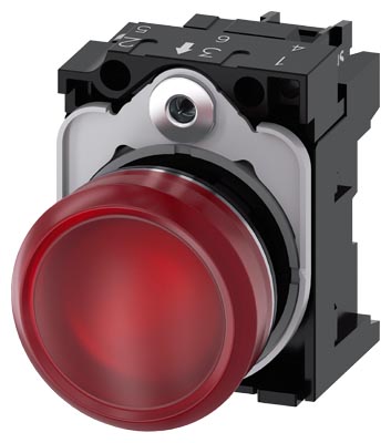 3SU1152-6AA20-1AA0 Kırmızı Metal Komple Sinyal Lambası