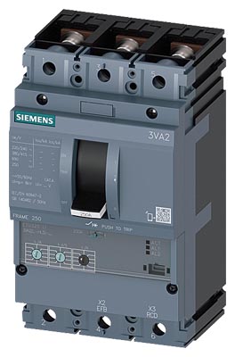 3VA2225-5HL32-0AA0 CİRCUİT BREAKER 3VA2 IEC ADET FRAME 250 BREAKİNG CAPACİTY CLASS M ICU=55KA @ 415V 3- POLE, LİNE PROTECTİON ETU320