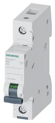 SIEMENS 5SL4106-7 Miniature Circuit Breaker 6A 1P 10KA C Tipi