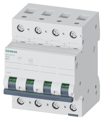 SIEMENS 5SL4663-6 Miniature Circuit Breaker 63A 3P+N