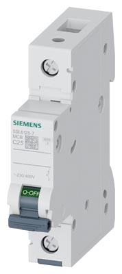 SIEMENS 5SL6125-7 Miniature Circuit Breaker 25A 1P 6KA C Tipi