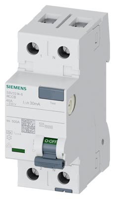 SIEMENS 5SV3314-6 Kaçak Akım Koruma Rölesi 40A 30mA 1P+N A Tipi
