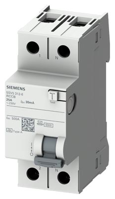 SIEMENS 5SV5316-6 Kaçak Akım Koruma Rölesi 63A 30mA 1P+N Tipi