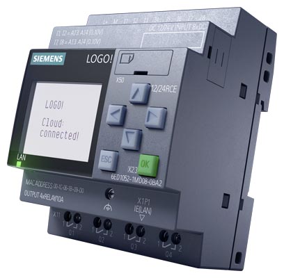 6ED1052-1MD08-0BA2 LOGO! 12/24RCE 12/24VDC/RELAY 8 DI (4 AI)/4 DQ DISPLAY