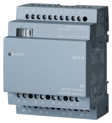 6ED1055-1CB10-0BA2 24 V DC / 24 V DC / trans., 8 DI / 8 DO, 4 MW LOGO! 8