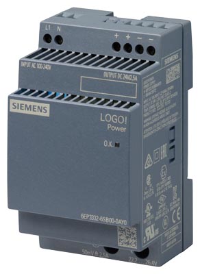 6EP3332-6SB00-0AY0 LOGO! POWER 24VDC/2.5A 1AC