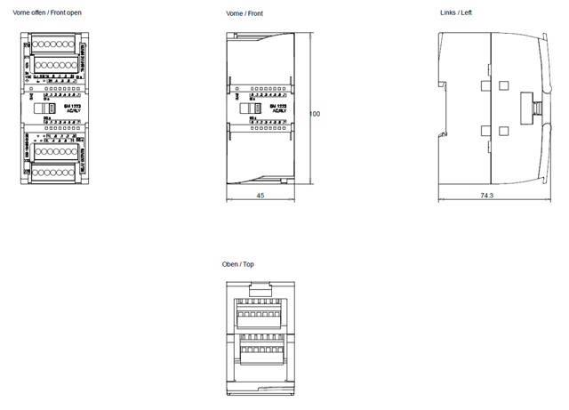 6ES7223-1QH32-0XB0 S7-1200 DI/DQ x 8 AC RELAY 2A SM 1223
