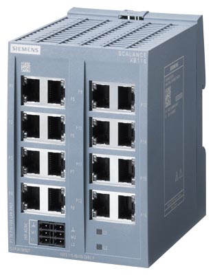 6GK5116-0BA00-2AB2 SCALANCE XB116 UNMANAGED IE SWİTCH, 16X10/100
