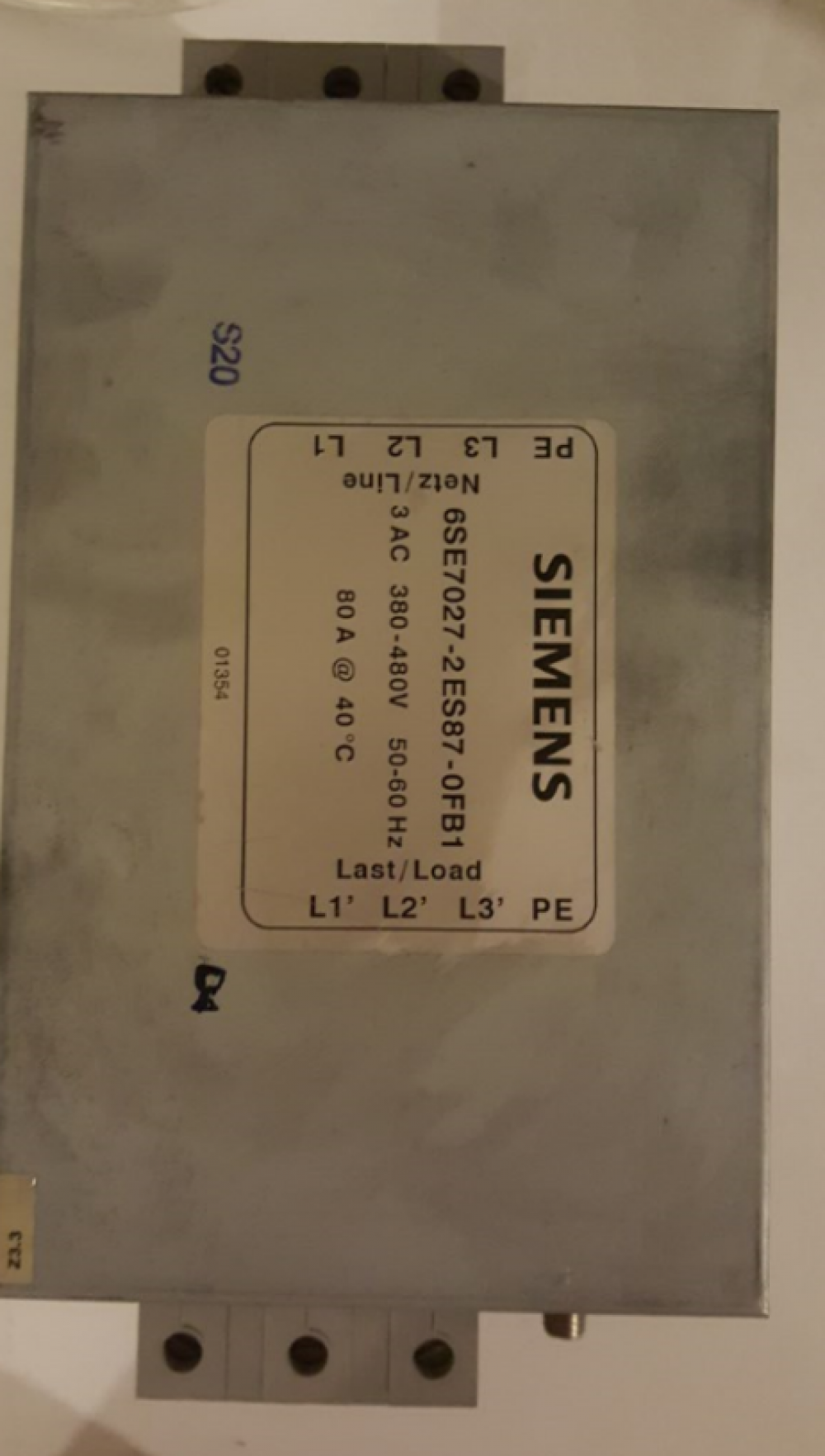 [2. El] Siemens 6SE7027-2ES87-0FB1 Netzfilter